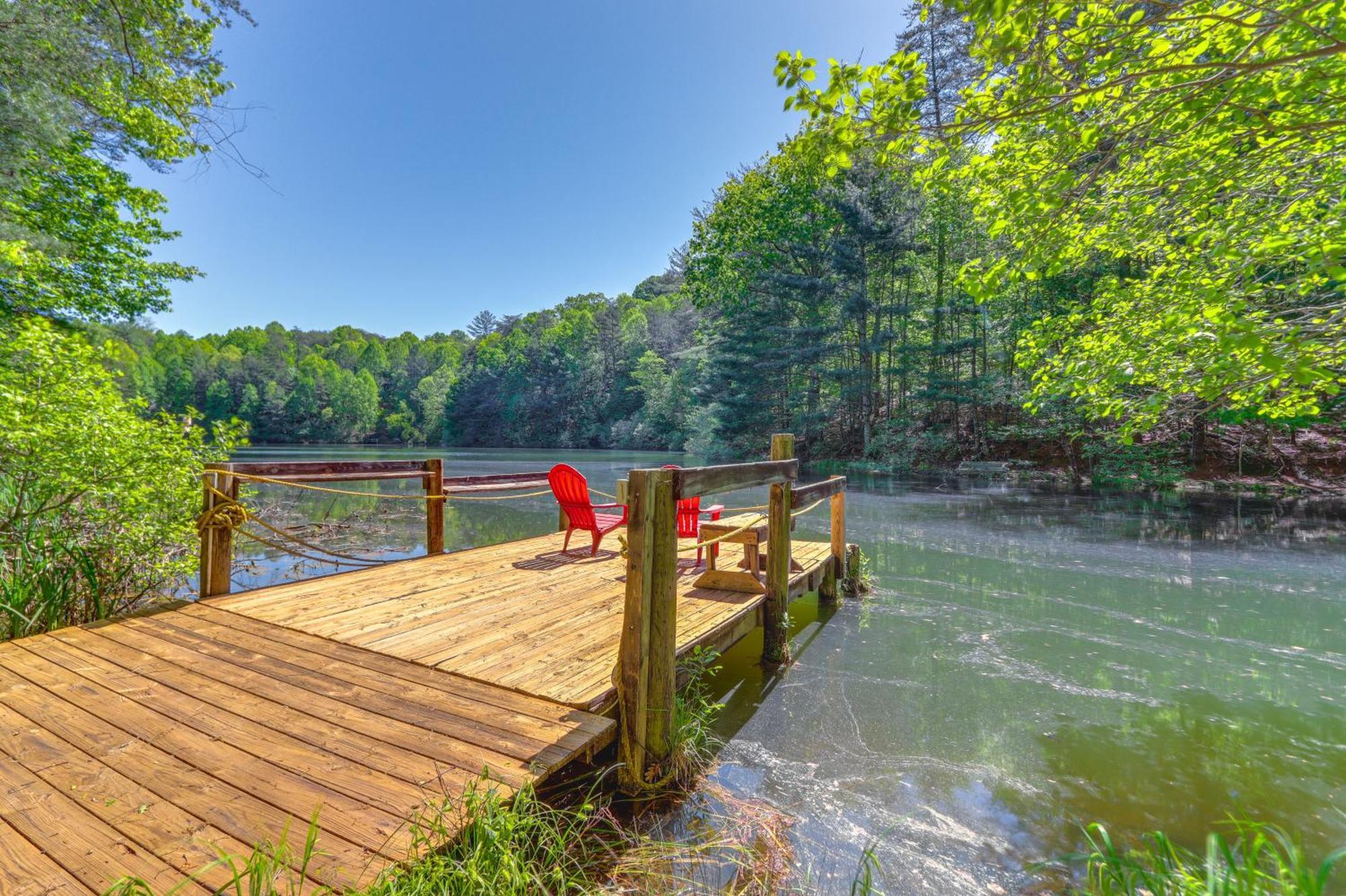 Lakeside Cabin Game Room, Dock, Orchard, Wineries Ellijay Exterior photo